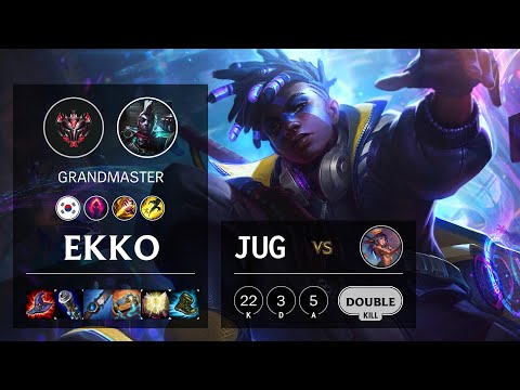 Ekko Jungle vs Lillia - KR Grandmaster Patch 10.20