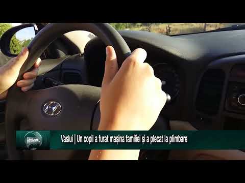 Un copil din Huşi, care a furat şi condus maşina familiei, prins de poliţişti pe DN 24B