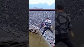 Satisfying relaxing video of a factory producing stone for street building. #shorts #viralvideo