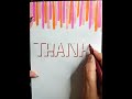 How to write Thank you in 3D /Hand lettering / shorts / calligraphy / 3D writing