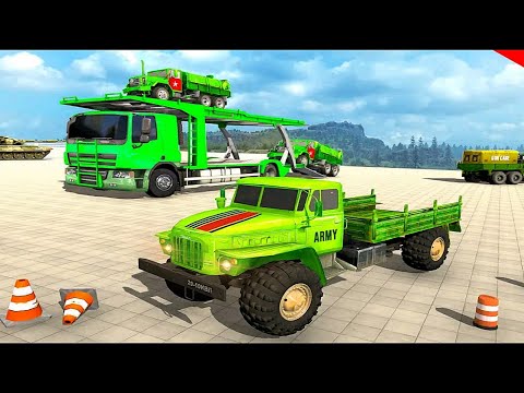 US Army Jeep Tank Transporter Truck Helicopter Cargo Simulator - Android iOS Gameplay