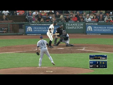 SD@SF: Chacin freezes Belt looking on a K in the 4th