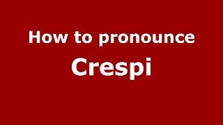 How to pronounce Crespi