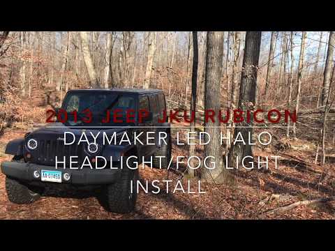 Jeep JK Daymaker LED Halo Headlight and foglight install