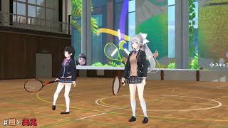 Mito & Kaede vs CPU in Tennis