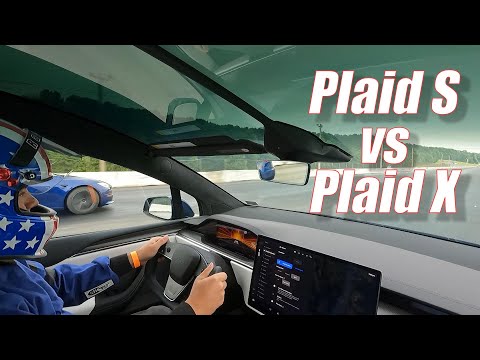 Tesla Model X Plaid vs Model S Plaid  Drag Race and more!