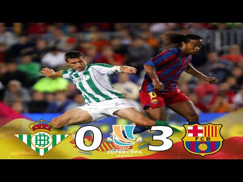 Supercopa de Espana 2005 / FC Barcelona vs Real Betis / Extended Goals & Highlights