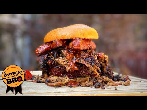 Ultimate BBQ Burger Smoked & Seared on the Lone Star Grillz 24x36 Offset Smoker!