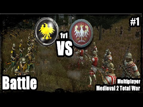 Medieval 2 Total War Bitwy Online #1 (1v1) Battle German vs Poland