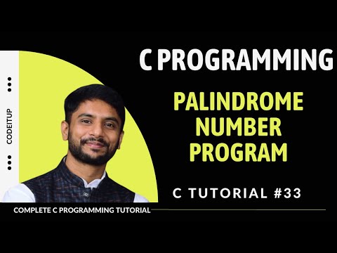 Palindrome Number Program in C In Hindi