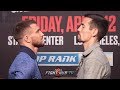 VASYL LOMACHENKO AND ANTHONY CROLLA GO FACE TO FACE AT THEIR FINAL PRESS CONFERENCE