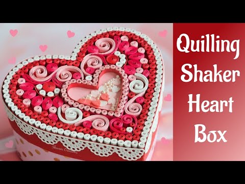 Part of a video titled Quilling Heart Shaped Shaker Gift Box/ Valentine's Day Gift Ideas - YouTube