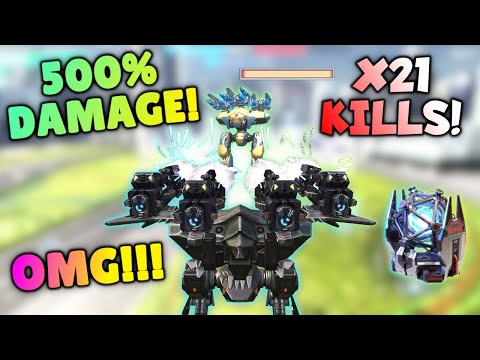 OMG! 500% Max DMG MK3 BEHEMOTH GAUSS With Nuclear Amplifier 21 Kills! War Robots Sniper Gameplay WR
