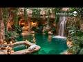 Relaxing Cave Spa Waterfall Sounds Tropical Birds Grotto Ambience For Peaceful Rest