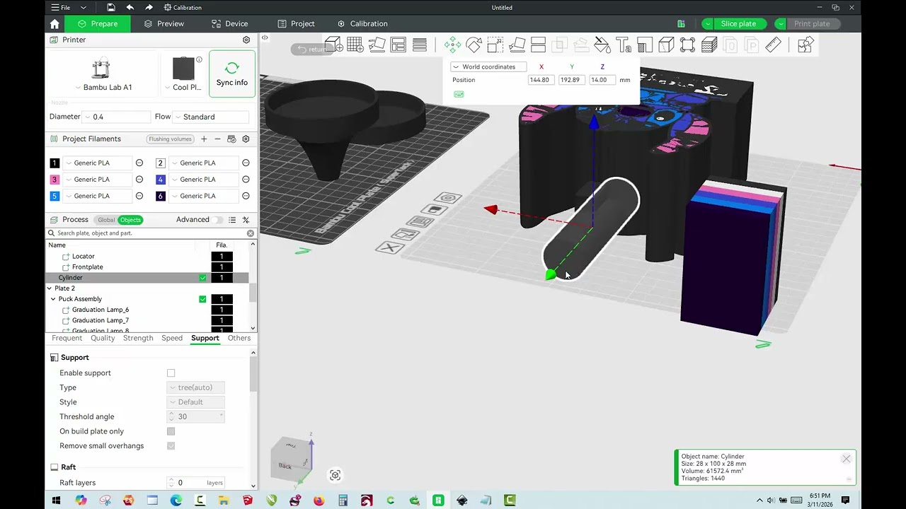 3D Printing - SVG to 3D Model Stitch Custom Name Lamp Base with Bambu Studio - FREE DESIGN FILE!