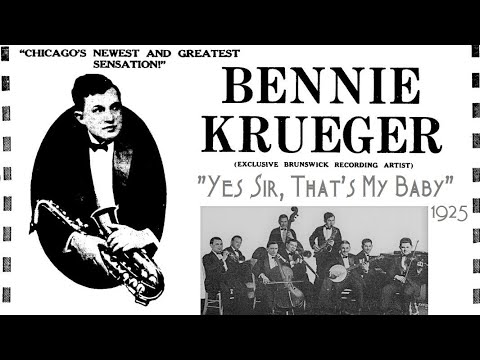 "Yes Sir, That's My Baby" ~ Bennie Krueger's Orchestra - 1925 Brunswick 78rpm Record - HOT JAZZ!!