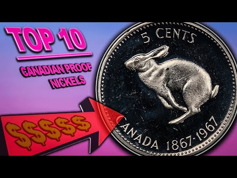 10 CANADIAN NICKELS WORTH MONEY - MOST VALUABLE PROOF COINS!!