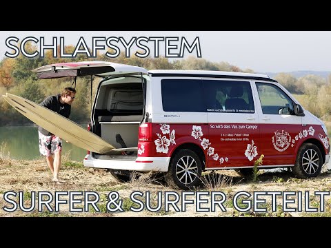 VanEssa mobilcamping - Wir vermöbeln deinen Van | Schlafsystem Surfer und Surfer geteilt