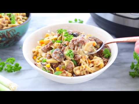 Family Favorite Beef Stroganoff in the Instant Pot | Easy Pressure Cooker Meal