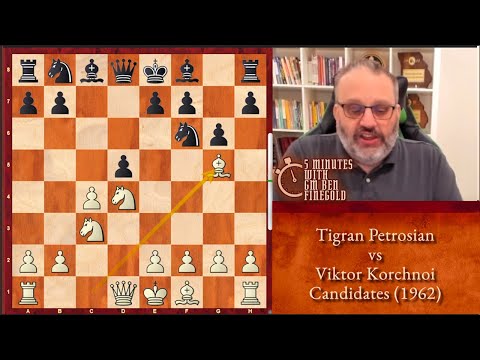 5 Minutes with GM Ben Finegold: Tigran Petrosian vs Viktor Korchnoi, Candidates (1962)