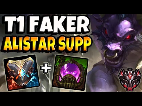 T1 Faker ALISTAR Support vs SION - Patch 11.6 Ranked Korea ✅
