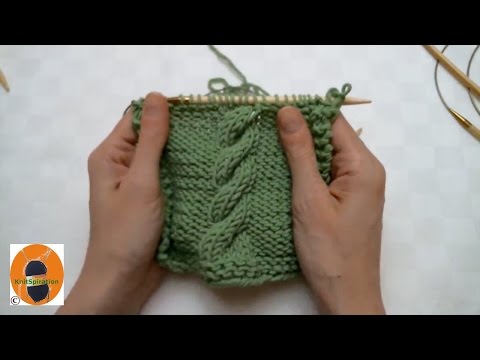 Let's knit! Pattern 6 - Simple cable pattern to the right