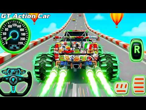 Mega Ramp Monster Car Racing 3D - Extreme Car Stunts -Android Gamepla #MegaRamp #3DGames #CarRacing