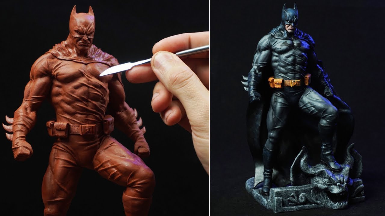 sculpture batman timelapse by dr garuda