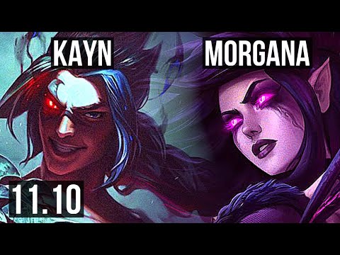 KAYN vs MORGANA (JUNGLE) | 72% winrate, Quadra, 17/4/17, Legendary | BR Grandmaster | v11.10