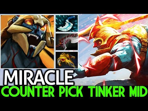 MIRACLE [Huskar] 100% Counter Pick Against Tinker Mid 7.24 Dota 2