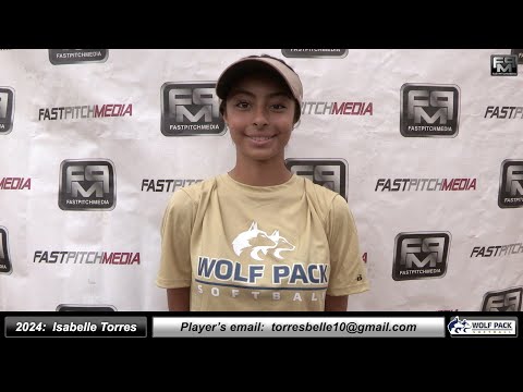 2024 Isabelle Torres 3.0 GPA - Middle Infielder Softball Skills Video - Lady Wolfpack