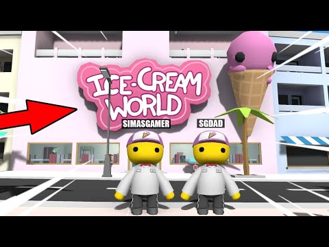 WORKING AT ICE-CREAM WORLD AND BECOMING VERY RICH in WOBBLY LIFE!!! (SimasGamer And SgDad)