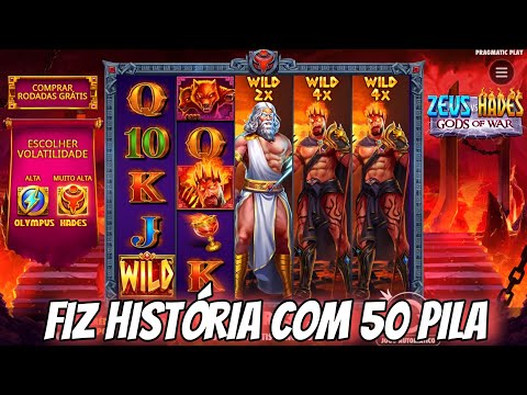 50 PILA CONTRA ⚡ZEUS vs HADES⚡PEGUEI UM BÔNUS MUITO ALTO