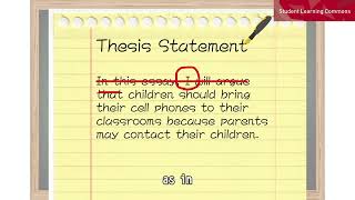 Thesis Statement 101 - SLC Video