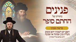 הרב מנחם מנדל פומרנץ | פניני החתם סופר - שמיני • האם יום השמיני הוא משום מעלת מנין שמונה או שבעה •