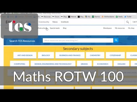 TES Maths ROTW 100 - Resources of the Year 2015