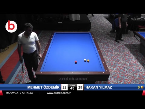 MEHMET ÖZDEMİR & HAKAN YILMAZ Bilardo Maçı - 2019 TÜRKİYE KUPASI 1. ETAP ERKEKLER-1.TUR