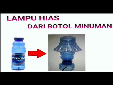 Lampu hias dari botol minuman bekas