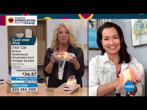 Bzees Seabreeze Washable Knit Wedge Sandal