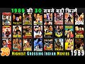 Top 30 Highest GROSSING Indian Movies Of 1989 Bollywood S BIGGEST Hits Of 1989 Hit Or Flop 1989