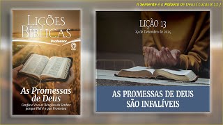Lição 13 - As Promessas de Deus são infalíveis - EBD CPAD 2024 4º Trimestre