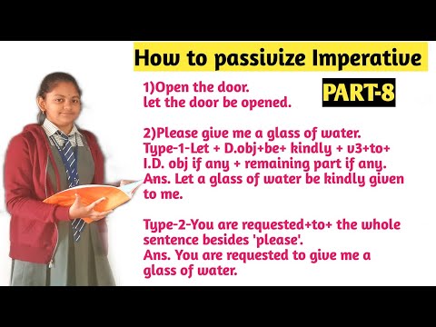 Imperative sentences |Active passive voice|Part-8