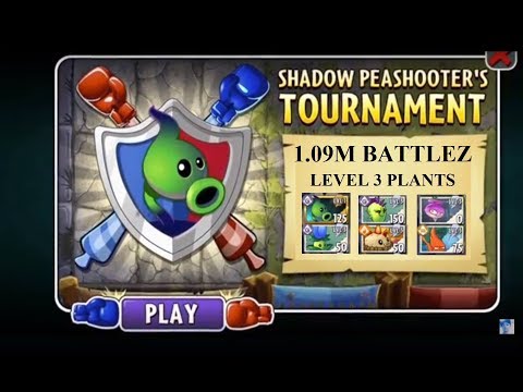 Plants Vs Zombies 2 NO MINT 1.09M Battlez Shadow Peashooter’s Tournament