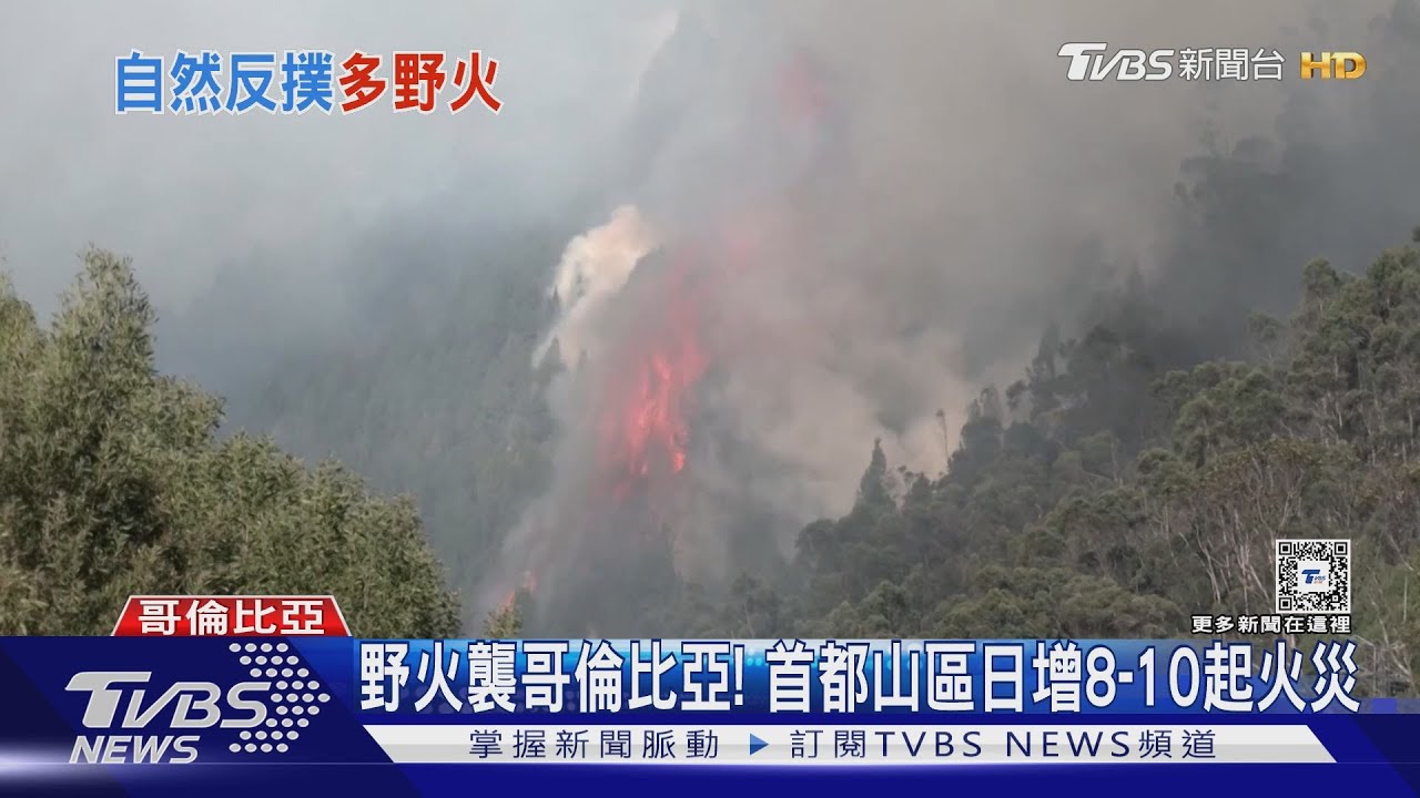 哥倫比亞野火肆虐! 首都山區每天新增8到10起火災