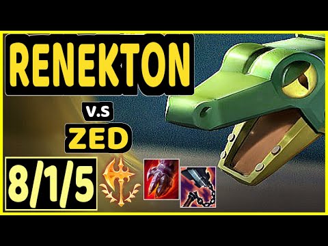 BWIPO (RENEKTON) vs ZED - 8/1/5 KDA TOP GAMEPLAY - EUW Ranked DIAMOND