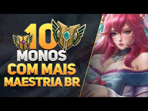 Os 10 MAINSMONOS com MAIS MAESTRIA do NOSSO SERVIDOR #3 - League of Legends