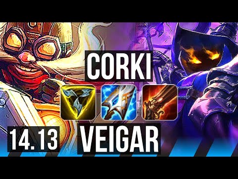 CORKI vs VEIGAR (MID) | 7/1/7, 700+ games, Dominating | EUW Master | 14.13