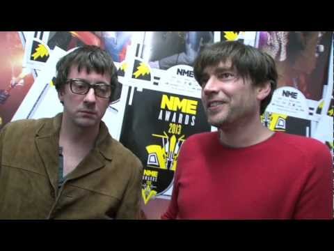 Blur's Alex James and Graham Coxon win 'Best Reissue' for Blur - 21 at the NME Awards 2013