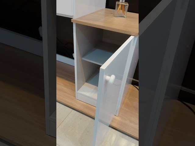 Penteadeira Agnes 1 Porta 2 Gavetas com Espelho Branco/Jequitibá Hp - Henn