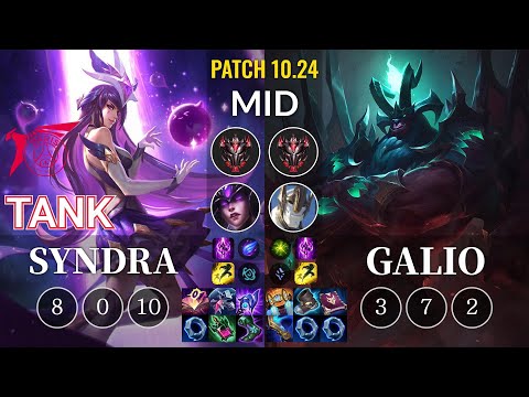 TLN Tank Syndra vs Galio Mid - KR Patch 10.24
